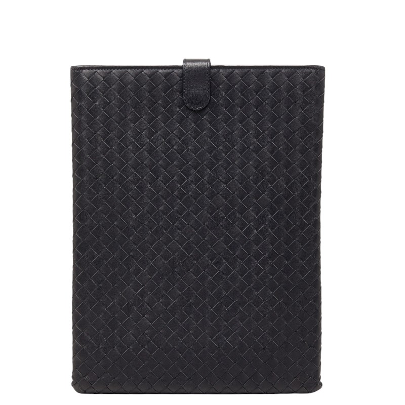 ボッテガヴェネタ イントレチャート 経口避妊薬 iPad アイパッドケース 黒いこと なめし革 レディース BOTTEGAVENETA 【中古】