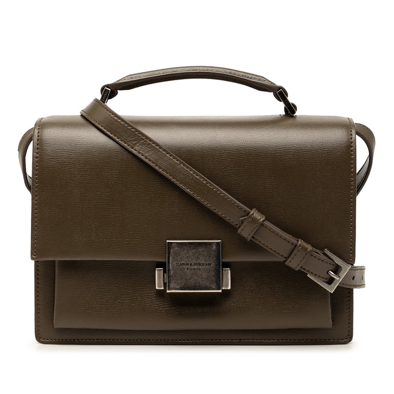 サンローラン ロゴタイプ ハンドバック ショルダーバッグ 2WAY 482051 赤銅色 なめし革 レディース SAINT LAURENT 【中古】