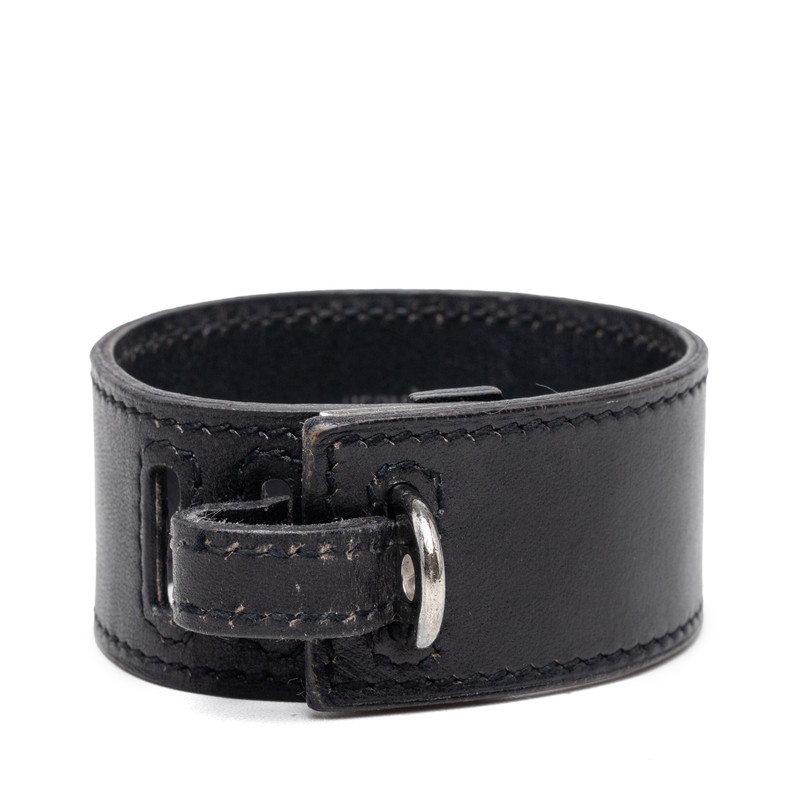 エルメス アルテミス ブレスレット ブラック レザー レディース HERMES 【中古】｜【銀座パリス】　店