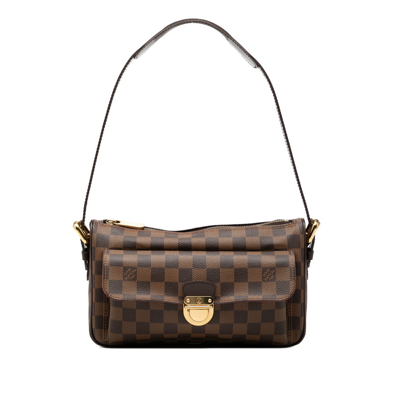 ルイ ヴィトン ダミエ ラヴェッロGM ショルダーバッグ N60006 赤銅色 PVC なめし革 レディース LOUIS VUITTON 【中古】