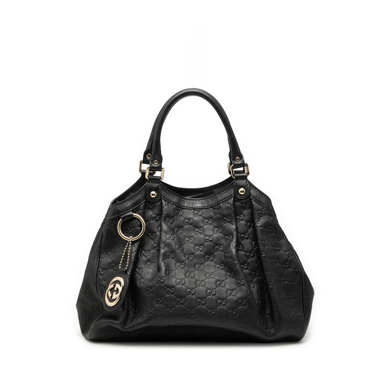 グッチ グッチシマ スーキー ハンドバック 211944 黒いこと なめし革 レディース GUCCI 【中古】