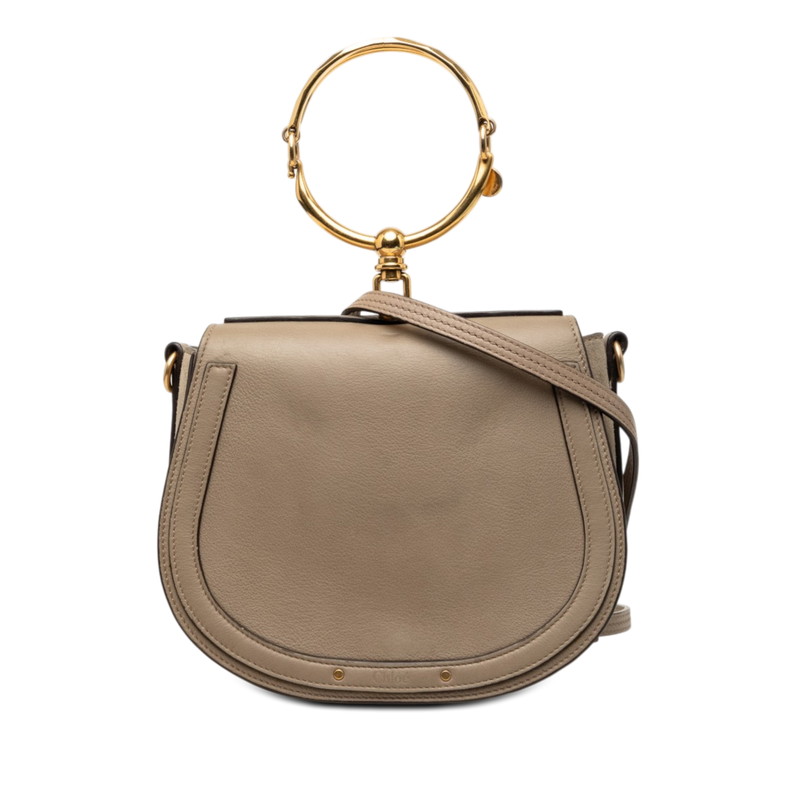 クロエ ナイル ハンドバッグ ブレスレットバッグ ショルダーバッグ 2WAY ベージュ レザー スウェード レディース Chloe 【中古】｜【銀座パリス】　店