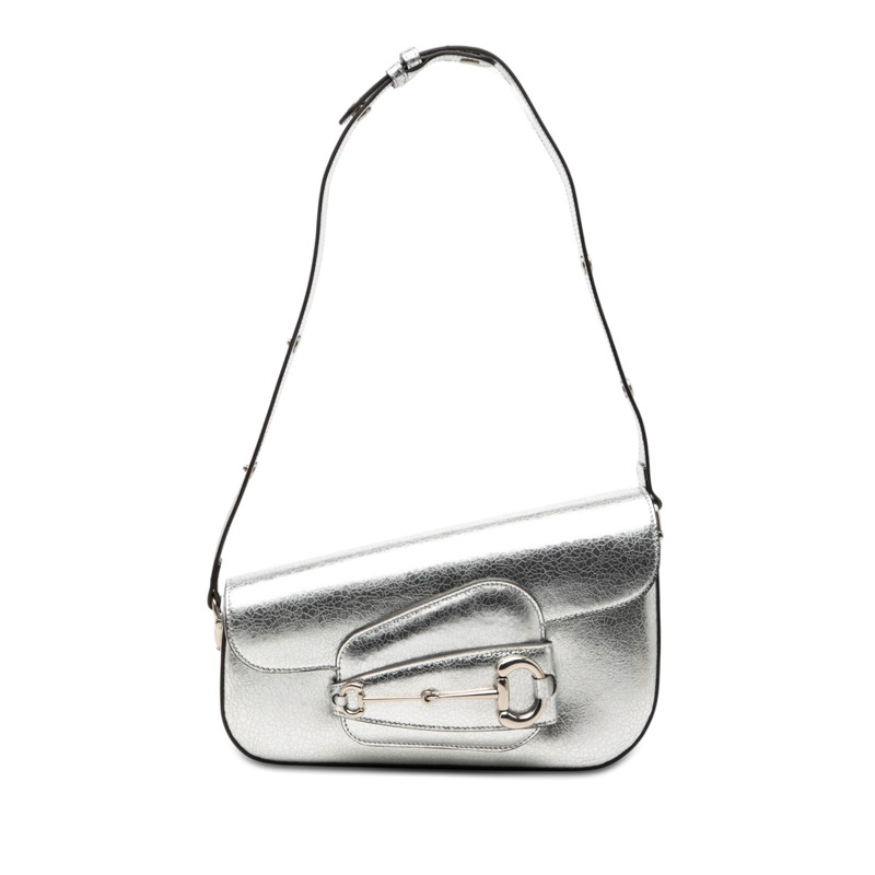 グッチ 配管ビット1955 ショルダーバッグ 764155 しろがね色 なめし革 レディース GUCCI 【中古】