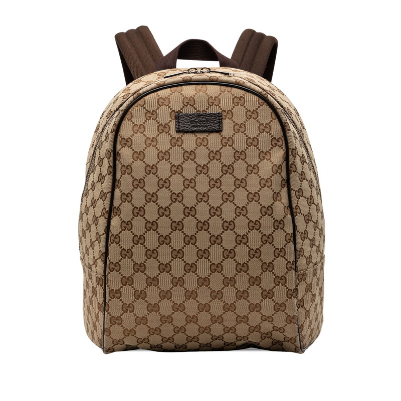 グッチ GGキャンバス リュック バックパック 449906 ベージュ ブラウン キャンバス レザー レディース GUCCI 【中古】|【銀座パリス】 店