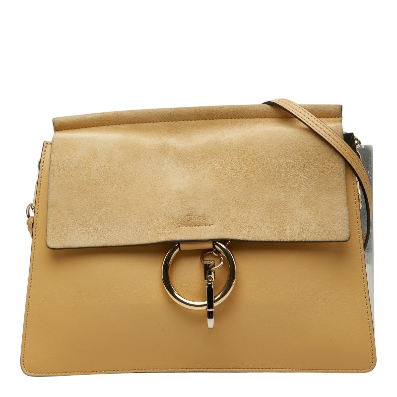 クロエ フェイ ショルダーバッグ ワンショルダー ベージュ レザー スウェード レディース Chloe 【中古】｜【銀座パリス】　店