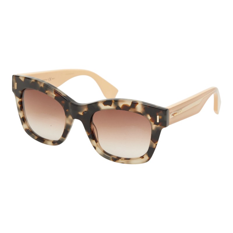 フェンディ キャットアイ グラデーション サングラス FF0025S ベージュ ブラウン プラスチック レディース FENDI 【中古】|【銀座パリス】 店