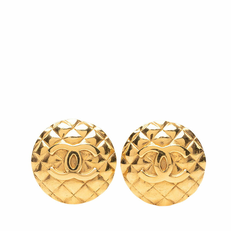 シャネル ココマーク マトラッセ ラウンド イヤリング 23 ゴールド メッキ GP レディース CHANEL 【中古】|【銀座パリス】 店
