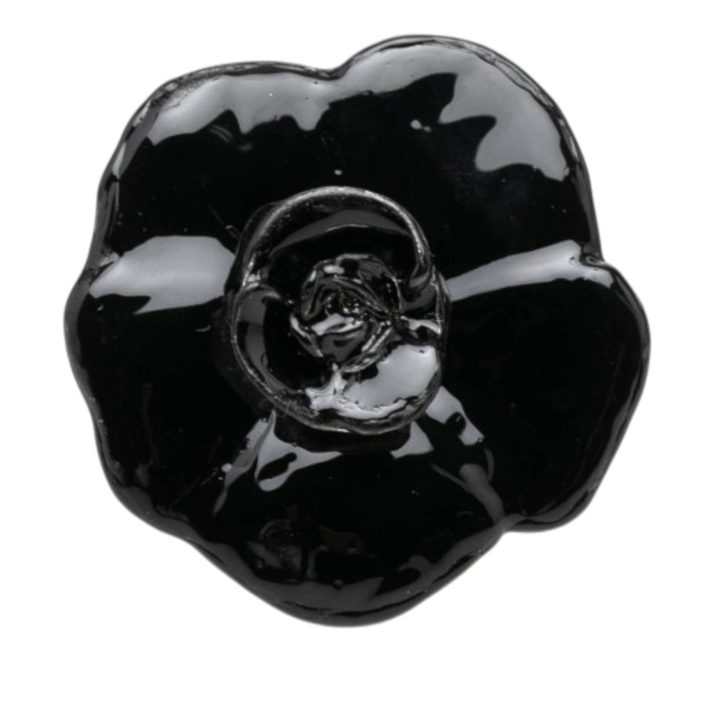 シャネル カメリア リング 指輪 01A シルバー ブラック メタル レディース CHANEL 【中古】｜【銀座パリス】　店