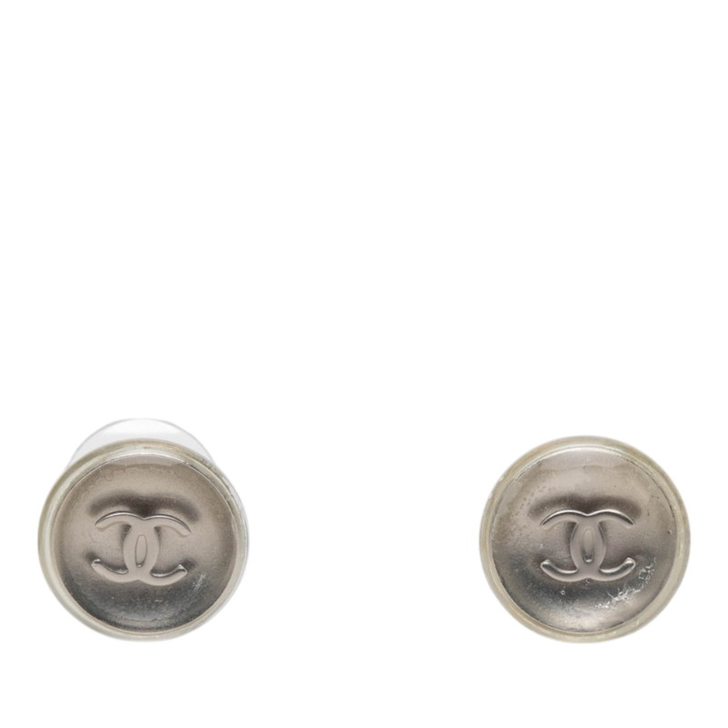 シャネル ココマーク スタッドピアス シルバー クリア メタル レディース CHANEL 【中古】|【銀座パリス】 店