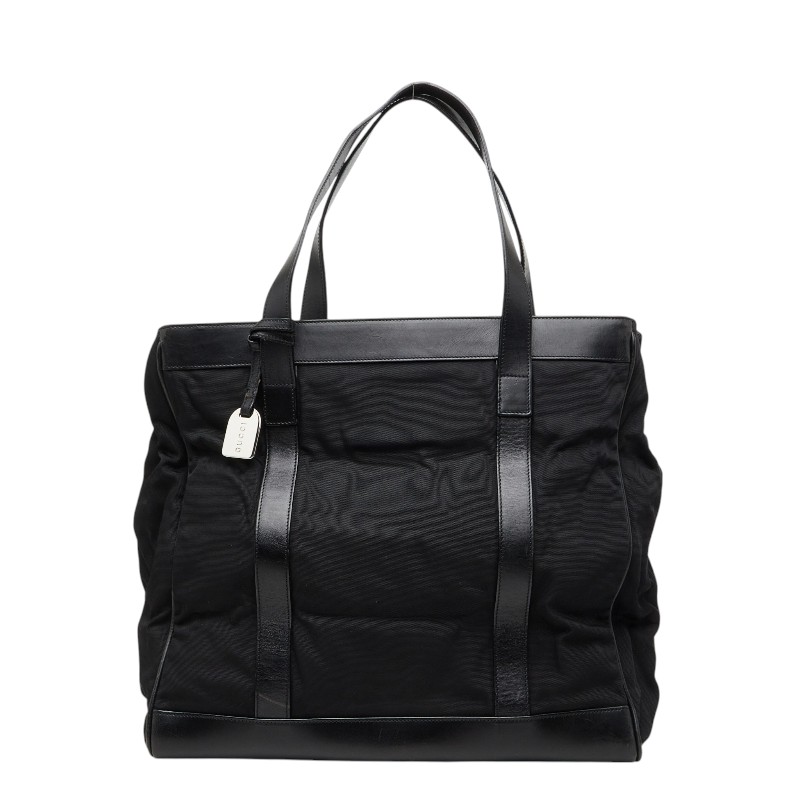 グッチ ハンドバッグ トートバッグ 002 3754 0404 ブラック ナイロン キャンバス レザー メンズ GUCCI 【中古】|【銀座パリス】 店