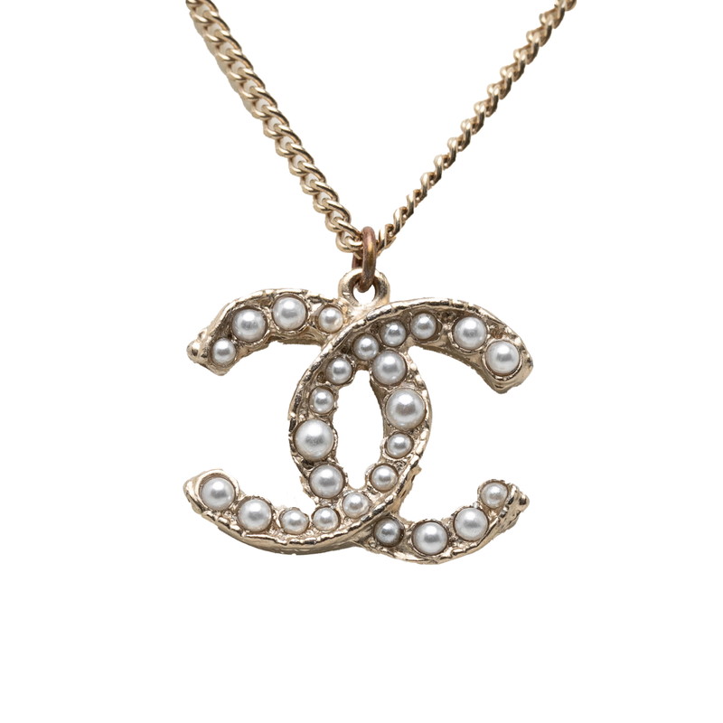 シャネル ココマーク ネックレス ペンダント A12A ゴールド メッキ フェイクパール レディース CHANEL 【中古】｜【銀座パリス】　店