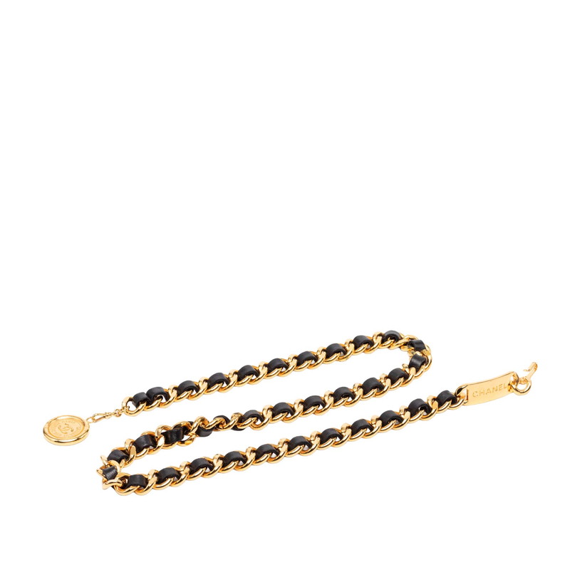 シャネル ココマーク 31 RUE CAMBON チェーン ベルト ゴールド レザー メッキ GP レディース CHANEL 【中古】｜【銀座パリス】　店