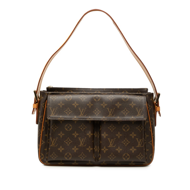 ルイ ヴィトン モノグラム ヴィバシテGM ワンショルダーバッグ M51163 ブラウン PVC レザー レディース LOUIS VUITTON 【中古】｜【銀座パリス】　店