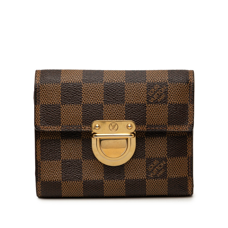 ルイ ヴィトン ダミエ ポルトフォイユ コアラ 三つ折り財布 N60005 ブラウン PVC レザー レディース LOUIS VUITTON 【中古】｜【銀座パリス】　店