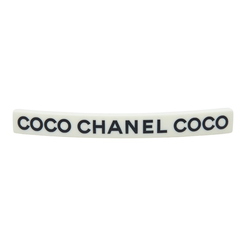 シャネル ロゴ バレッタ ヘアアクセサリー 07P ホワイト ゴールド プラスチック メッキ レディース CHANEL 【中古】｜【銀座パリス】　店 29,452円