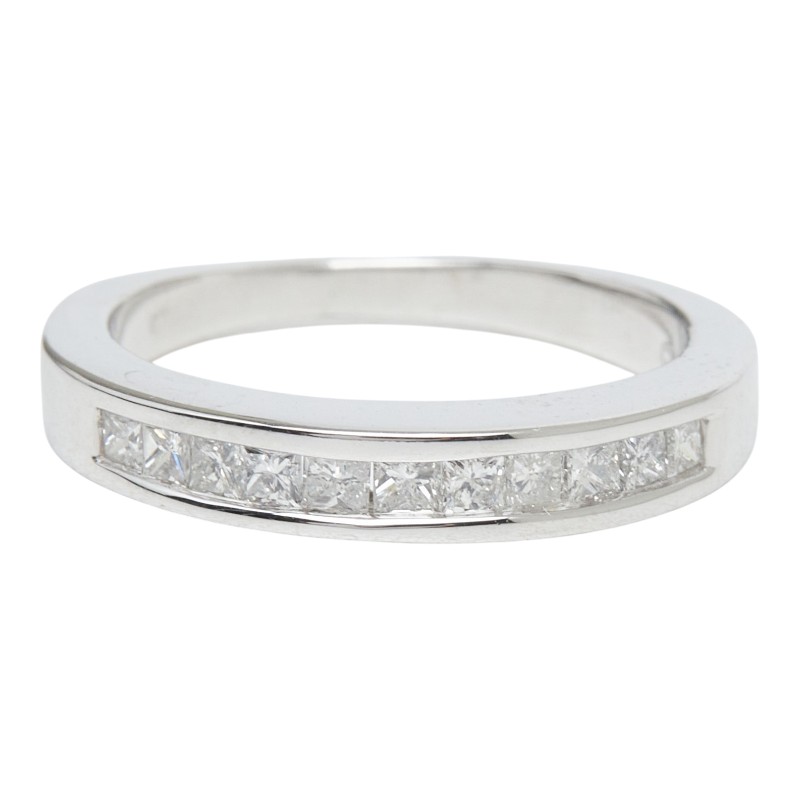 K14WG ホワイトゴールド ダイヤモンド ダイヤ0.65ct リング 指輪 レディース 9号 【中古】｜【銀座パリス】　店