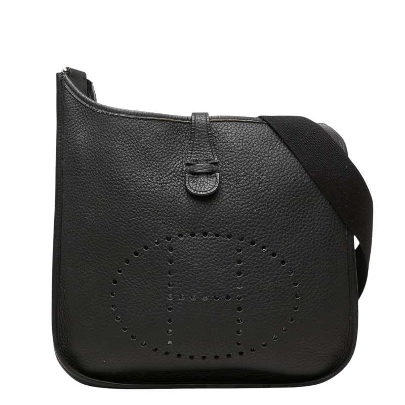 エルメス エヴリン2 ドゥー PM ショルダーバッグ 斜めかけ ブラック トリヨンクレマンス レディース HERMES 【中古】｜【銀座パリス】　店
