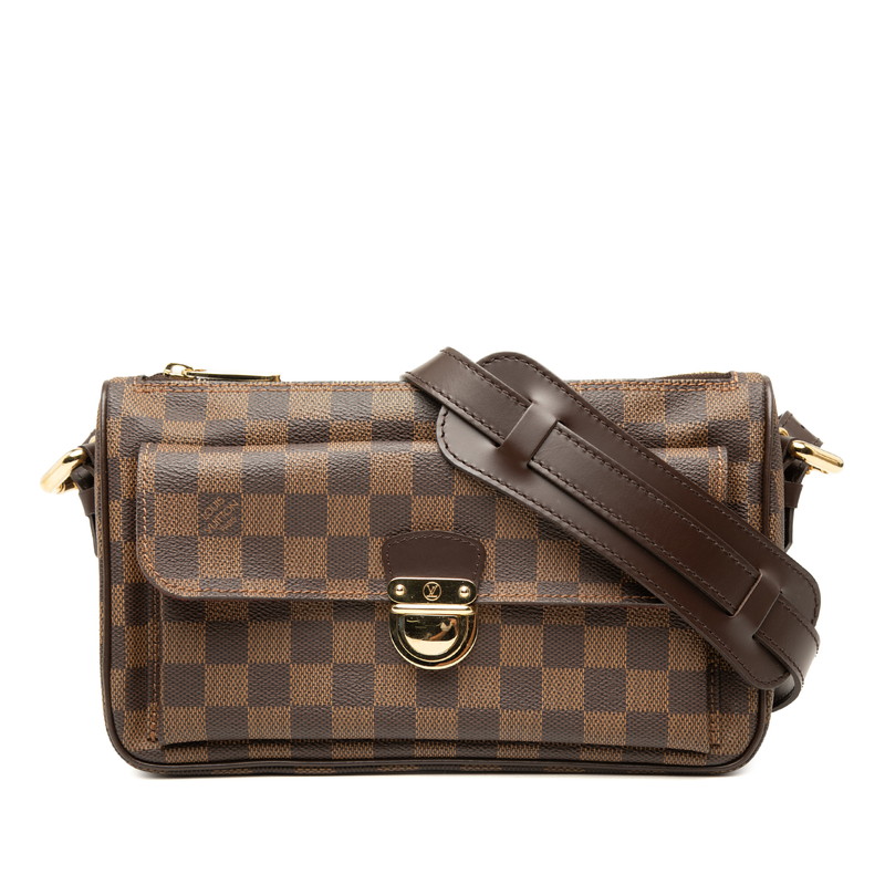 ルイ ヴィトン ダミエ ラヴェッロGM ショルダーバッグ ハンドバッグ 2WAY N60006 ブラウン PVC レザー レディース LOUIS VUITTON 【中古】｜【銀座パリス】　店
