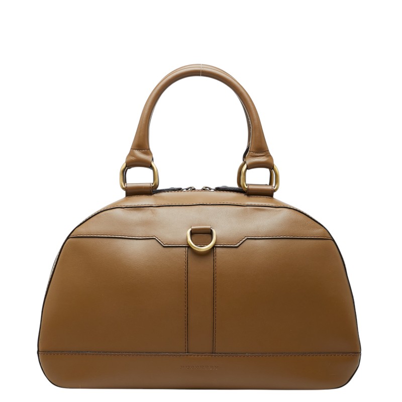 バーバリー ノバチェック ハンドバッグ ブラウン レザー レディース BURBERRY 【中古】｜【銀座パリス】　店