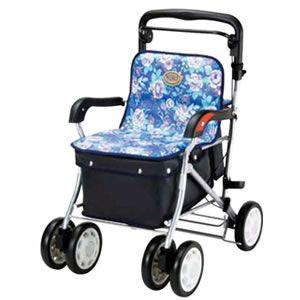 【メーカー直送】 ENB-011H マキテック　シルバーカー ノーブル 青花柄【KK9N0D18P】