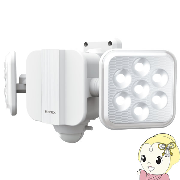 【在庫僅少】ムサシ RITEX ライテックス 5W×2灯 フリーアーム式 LED 乾電池 センサーライト LED-270【KK9N0D18P】