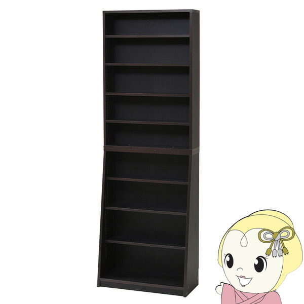 ブックシェルフ 1cmピッチ 薄型 大容量 文庫本ラック 本棚 リビング収納 木製 収納家具 本収納 コミック CD DVD おしゃれ【KK9N0D18P】