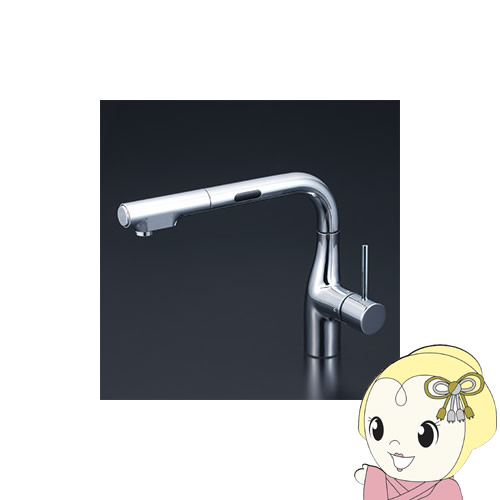 【エントリーで当店全品最大P5倍 7/19 20時~7/26 1:59迄】【直送】 KVK 撥水シングルシャワー付混合栓(センサー)ACタイプ 吐水口回転規制110° KM6111ECHS【KK9N0D18P】|ぎおん店