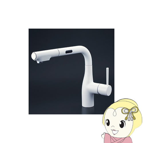 【ｴﾝﾄﾘｰで当店全品最大P5倍 7/19 20時～7/26 1:59迄】[予約]【直送】 KVK シングルシャワー付混合栓（センサー）電池タイプ マットホワイト 寒冷地仕様 吐水口回転規制110&deg; KM6111ZDECM4【KK9N0D18P】｜ぎおん店 58,630円
