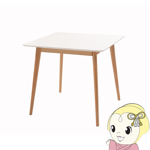 【ｴﾝﾄﾘｰで当店全品最大P5倍 7/19 20時～7/26 1:59迄】カフェテーブル おしゃれ コンパクトスクエアテーブル ホワイト 東谷【メーカー直送】【KK9N0D18P】｜ぎおん店