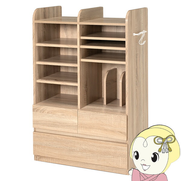 【4/18限定 ﾀﾞｲﾔﾓﾝﾄﾞ会員ならｴﾝﾄﾘｰで当店全品最大P8倍】ランドセルラック ラック 子供用 省スペース ハンガーポール付 キャスター付き 収納 子供部屋 シンプル 衣類掛 洋服掛 萩原【KK9N0D18P】