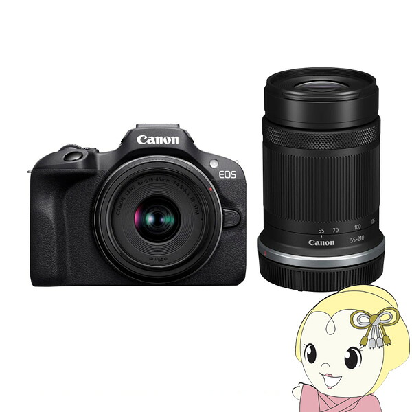 【エントリーで当店全品最大P5倍 7/19 20時~7/26 1:59迄】ミラーレス一眼カメラ Canon キヤノン EOS R100 ダブルズームキット EOSR100-WZK【KK9N0D18P】|ぎおん店
