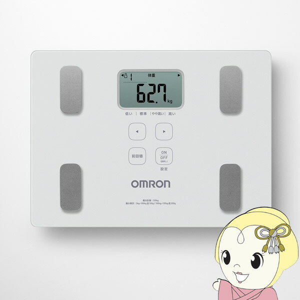 【4/18限定 ﾀﾞｲﾔﾓﾝﾄﾞ会員ならｴﾝﾄﾘｰで当店全品最大P8倍】体重体組成計 OMRON オムロン カラダスキャン ホワイト HBF-235-JW【KK9N0D18P】