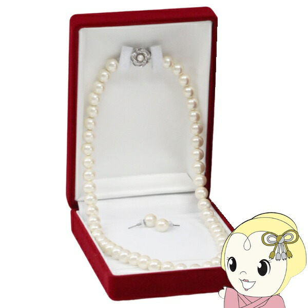 楽天市場】Pure 日本製 貝パール ネックレス＆イヤリングセット