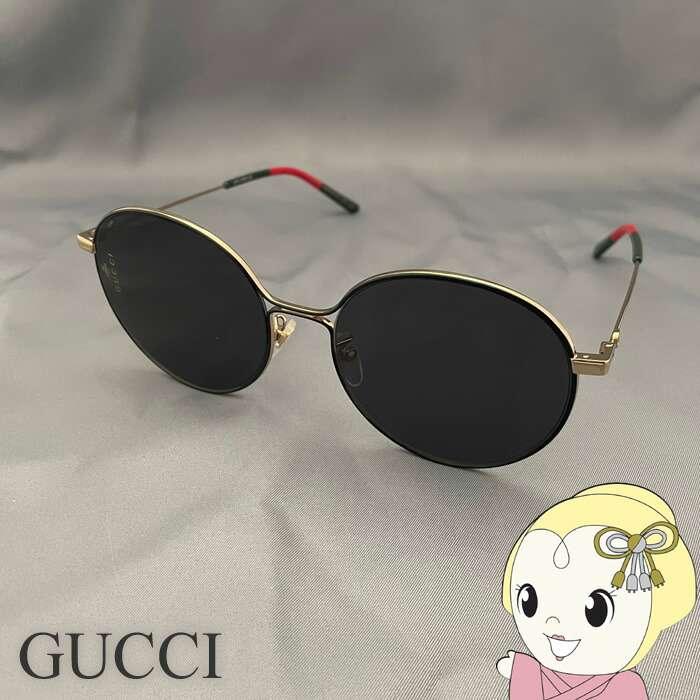 【在庫処分】グッチ サングラス GG0395SK-001 アジアンフィット メンズ レディース UVカット ゴールド ラウンド GUCCI 【KK9N0D18P】｜ぎおん店