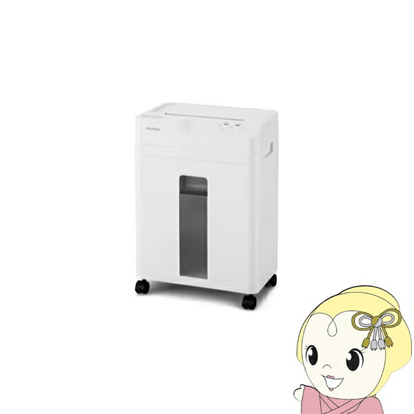 【ｴﾝﾄﾘｰで当店全品最大P5倍 7/19 20時～7/26 1:59迄】シュレッダー アイリスオーヤマ オートフィードシュレッダー クロスカット 自動細断60枚 18.5L キャスター付き ホワイト AFSB60C-W【KK9N0D18P】｜ぎおん店