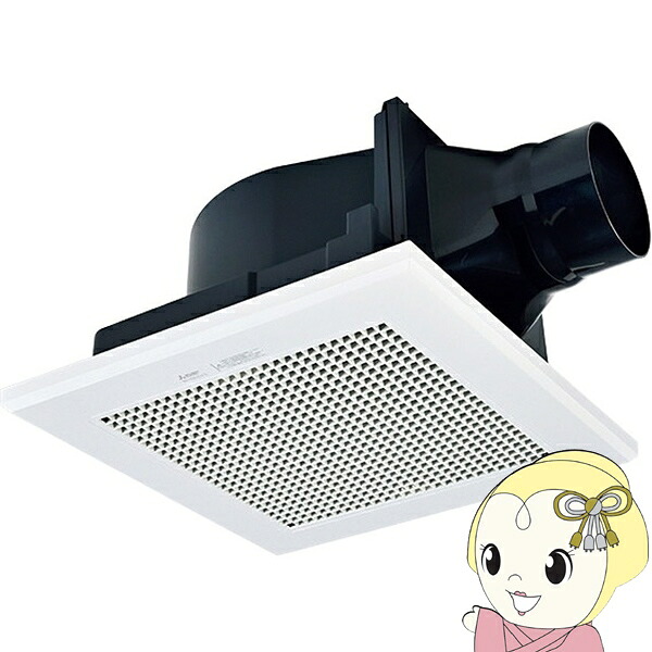 【4/18限定 ﾀﾞｲﾔﾓﾝﾄﾞ会員ならｴﾝﾄﾘｰで当店全品最大P8倍】三菱電機 ダクト用換気扇 サニタリー用 低騒音形 天井埋込形 接続パイプφ100mm 埋込寸法260mm角 VD-15ZC14【KK9N0D18P】