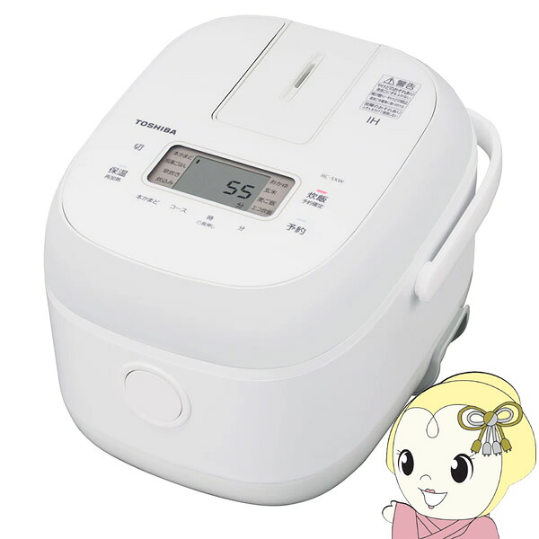 炊飯器 東芝 TOSHIBA IHジャー炊飯器 3合炊き 白いこと RC-5XW-W【KK9N0D18P】