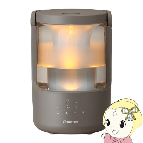 【エントリーで当店全品最大P5倍 7/19 20時~7/26 1:59迄】超音波式加湿器 リズム時計 MIST250 ミスト250 ウォームグレー 9YYA64RH84 アロマ対応 タンク2.0L 木造4畳/プレハブ7畳まで【KK9N0D18P】|ぎおん店
