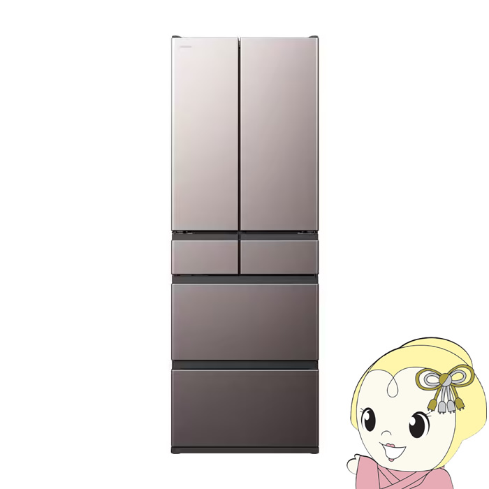 【4/18限定 ﾀﾞｲﾔﾓﾝﾄﾞ会員ならｴﾝﾄﾘｰで当店全品最大P8倍】[予約 約1週間以降]冷蔵庫 【標準設置費込】 日立 HITACHI 540L 6ドア ブラストモーブグレー R-HWC54Y-H【KK9N0D18P】