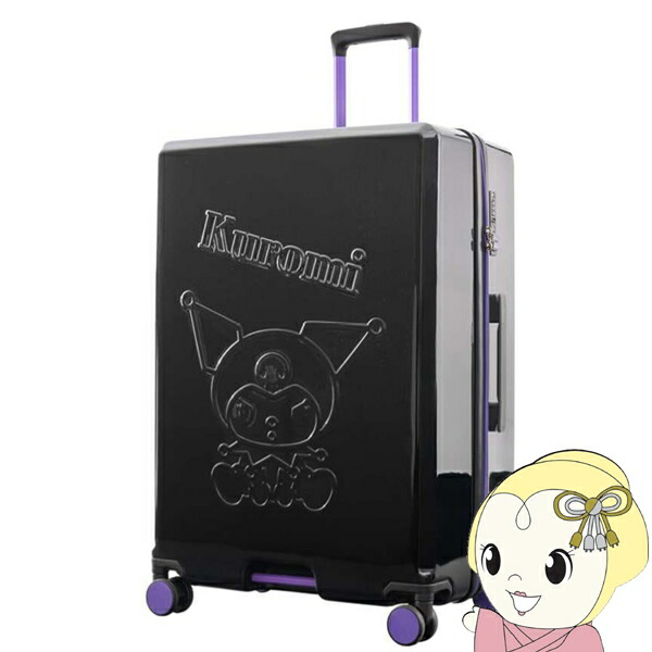 【6/10は継続期間押さえるｸｰﾎﾟﾝ振り出し】旅行バッグ 持ちはこび入れもの L大きさ 95L 28in TSA鍵を掛ける 軽さ サンリオ クロミ 黒いこと KK-963-L【KK9N0D18P】