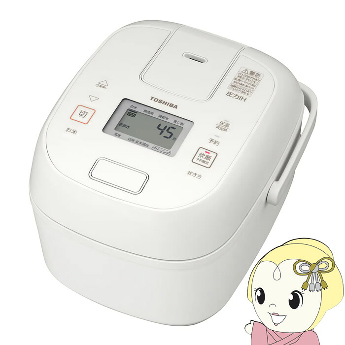 【6/5は継続期間制限事項ｸｰﾎﾟﾝふり出し】炊飯器 東芝 TOSHIBA 翦断応力IHジャー炊飯器 炎匠炊き 3.5合炊き ミルキー白いこと RC-6PXX-W【KK9N0D18P】
