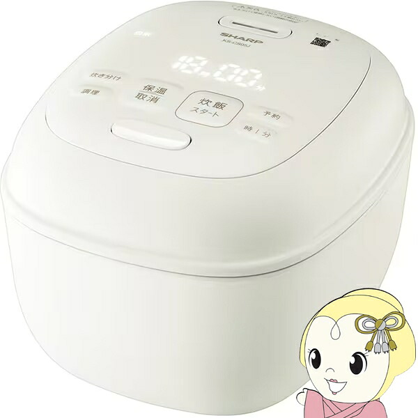 炊飯器 小ざかしい SHARP 3合炊き パソコン ジャー炊飯器 白いこと KS-CS05J-W【KK9N0D18P】