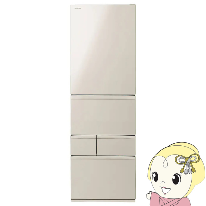 【6/5は継続期間制限事項ｸｰﾎﾟﾝふり出し】[取っておく]電気冷蔵庫【判定基準備え付ける費込】東芝 TOSHIBA 465L 5部屋の入り口 繻子ゴールド 右車のドア GR-A470GSH-EC【KK9N0D18P】