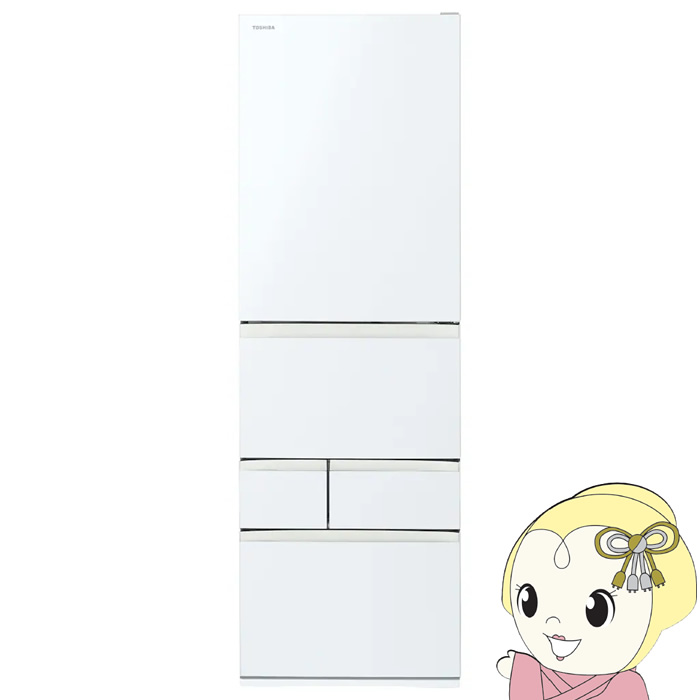 【6/5は継続期間制限事項ｸｰﾎﾟﾝふり出し】[取っておく]電気冷蔵庫【判定基準備え付ける費込】東芝 TOSHIBA 465L 5部屋の入り口 グランホワイト 右車のドア GR-A470GSH-EW【KK9N0D18P】