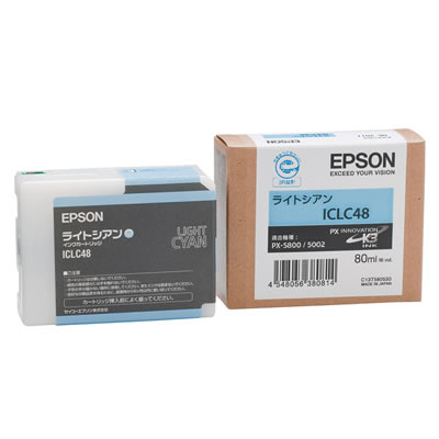 【4/18限定 ﾀﾞｲﾔﾓﾝﾄﾞ会員ならｴﾝﾄﾘｰで当店全品最大P8倍】ICLC48 EPSON エプソン 純正 インクカートリッジ ライトシアン PXシリーズ対応製品【KK9N0D18P】