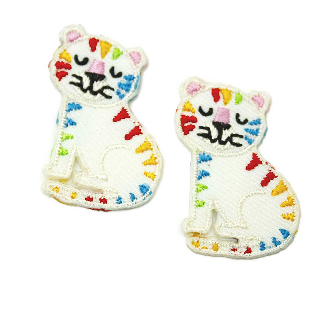 玄関先迄納品 アップリケ デザイン CAT かわいい wappen キャット わっぺん ネコ アート アイロンで簡単貼り付け ワッペン  1000円以上お買い上げでゆうパケット便送料無料 アイロン 動物 手芸・クラフト・生地