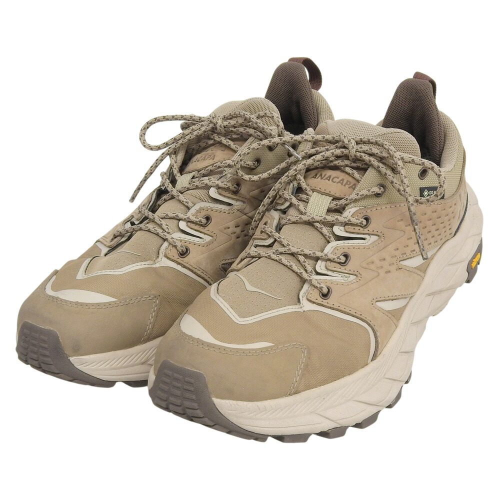 百貨店大売り出し！【中古】美品 滅多に無い売り上げる品 U ANACAPA LOW GTX ゴアテックス スニーカー 27.5糎 砂子ベージュ 底1.2回当てはめる座標軸