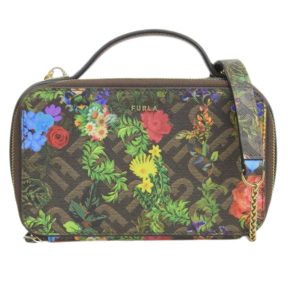 【楽天市場】【中古】 美品 フルラ Furla 2021年 ボタニカル アーチロゴ サフィアーノ レザー 2way ショルダー クロスボディ ...
