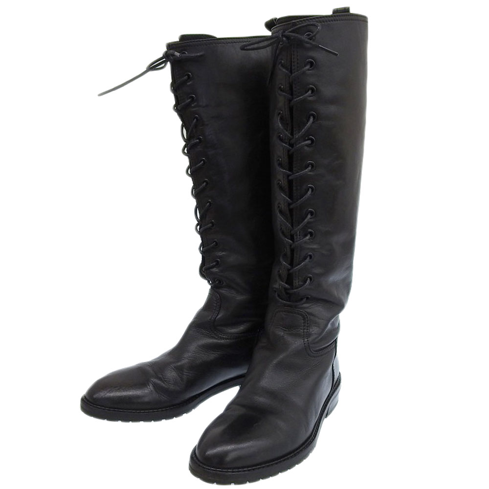 シャネルロングブーツ　23.5 美品 楽天市場】CHANEL High Boots ロング ブーツ ココマーク