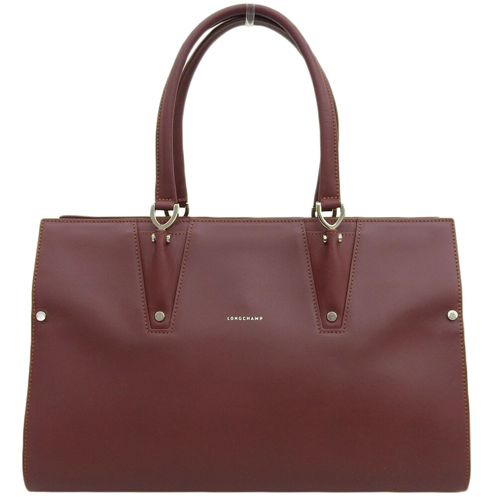 【中古】 超美品 ロンシャン Longchamp 2016年 Premier Bag ル プリアージュ なめし革 2way 肩先 豆の町 ハンドバック L ボルド 小母さん 必要経費238000円 バッグ・小物・ブランド雑貨-レディースバッグ-ボストンバッグ